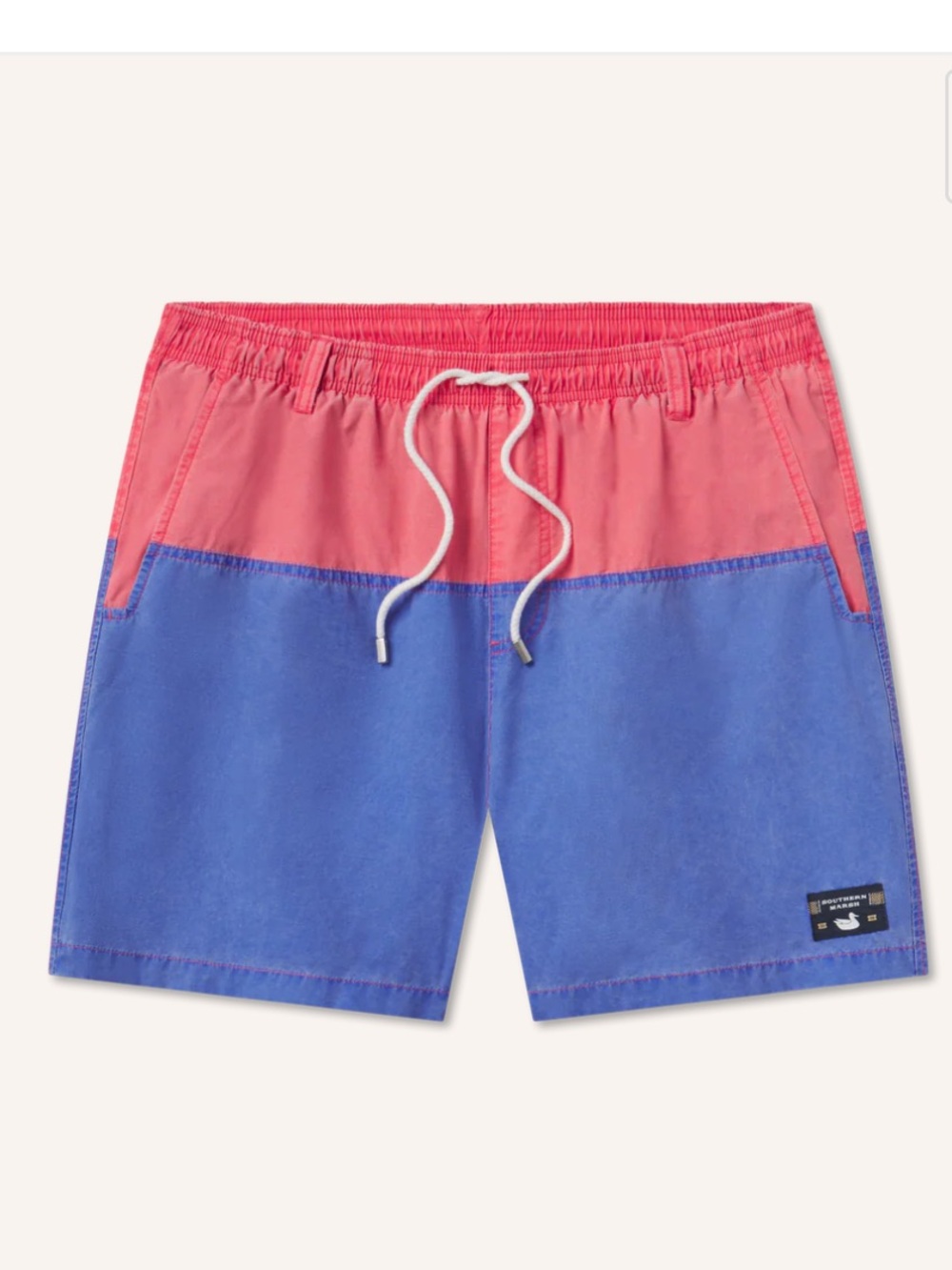southern marsh pink/blue swim trunks